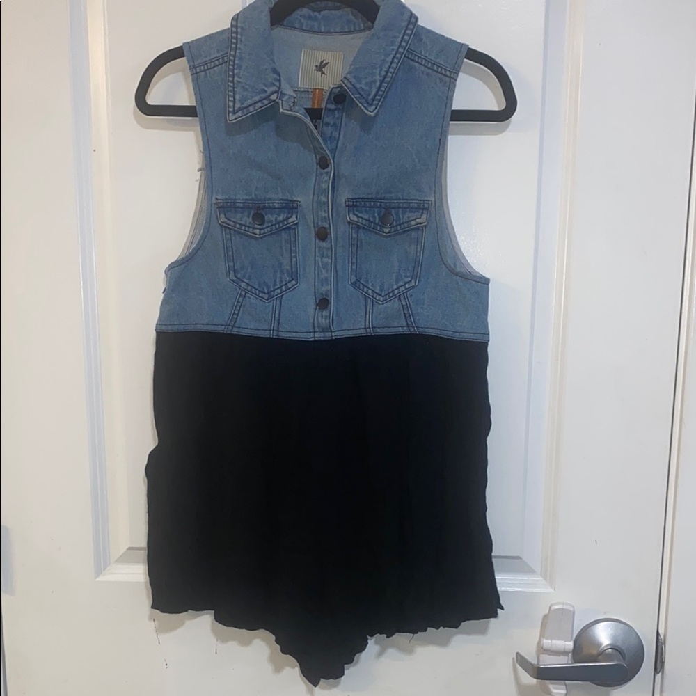Denim Vest Romper